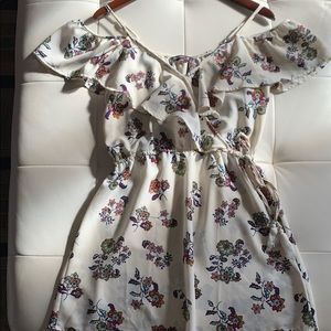 Beige floral dress